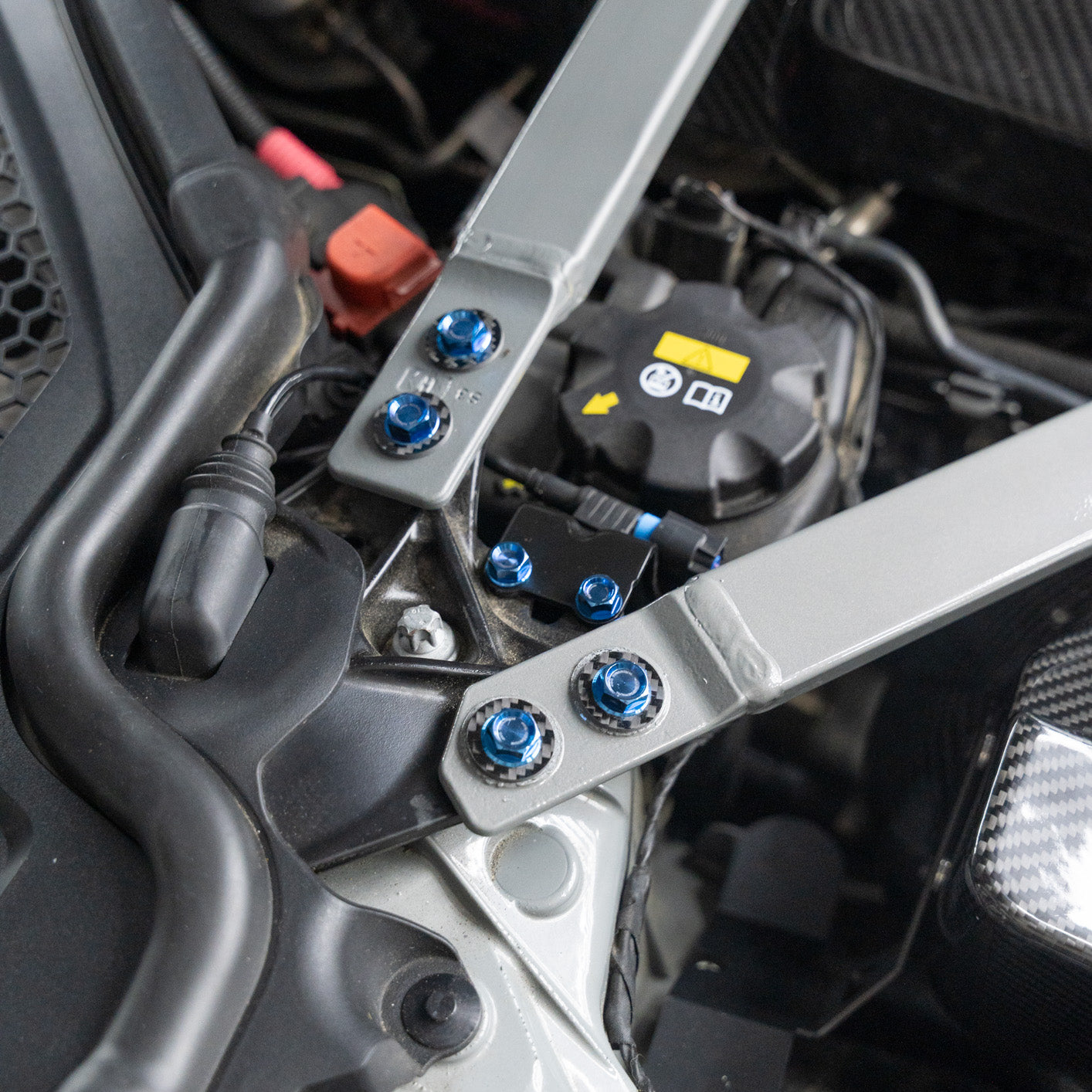 JDC Titanium Engine Bay Dress-Up Hardware Kit | 2021-2026 BMW M3/M4 | House of Apex - House of Apex