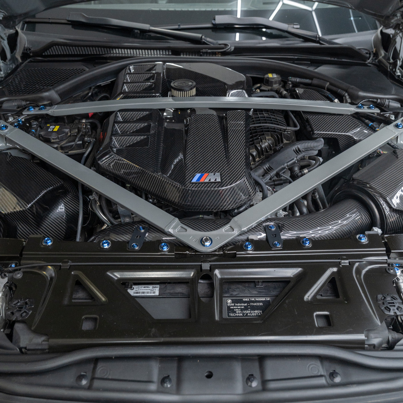 JDC Titanium Engine Bay Dress-Up Hardware Kit | 2021-2026 BMW M3/M4 | House of Apex - House of Apex