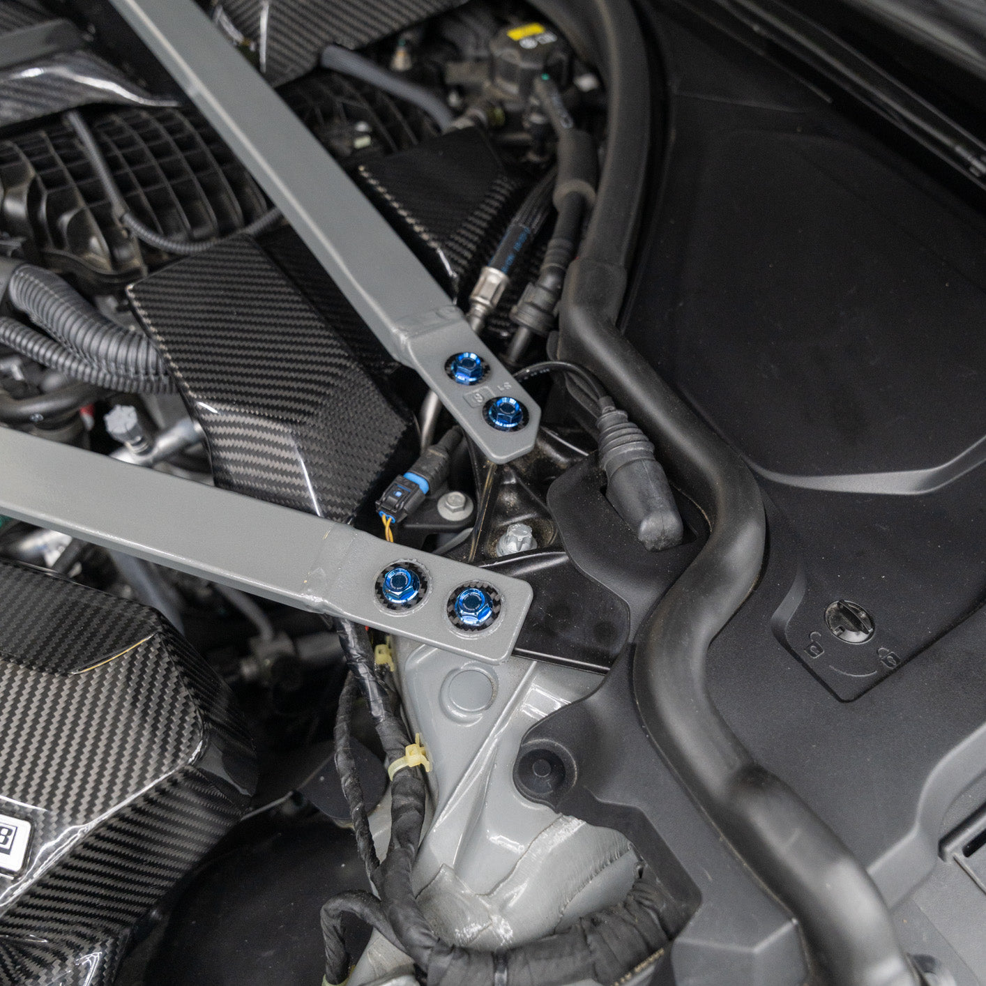 JDC Titanium Engine Bay Dress-Up Hardware Kit | 2021-2026 BMW M3/M4 | House of Apex - House of Apex