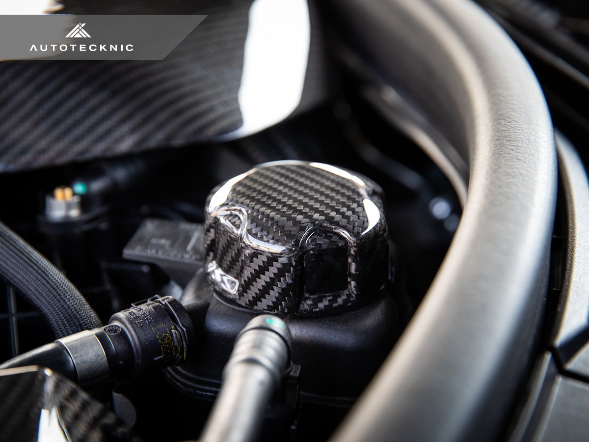 AutoTecknic Dry Carbon Charge Cooler Tank Cap Cover - BMW F10 M5