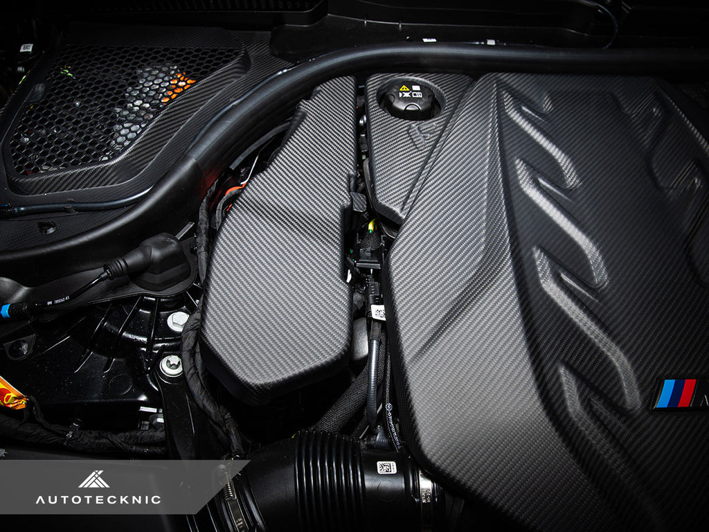 AutoTecknic Pre-Preg Carbon Engine Cover Extension Set - BMW G90/ G99 M5