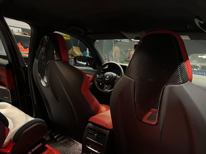 G8X Dry Carbon Fiber Head Rest Covers