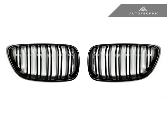AutoTecknic Dual-Slats Gloss Black Front Grille Set - F87 M2