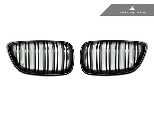 AutoTecknic Dual-Slats Stealth Black Front Grille Set - F87 M2