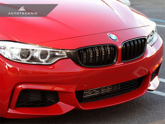 AutoTecknic Dual-Slats Stealth Black Front Grille Set - F32/ F36 4-Series | F80 M3 | F82 M4
