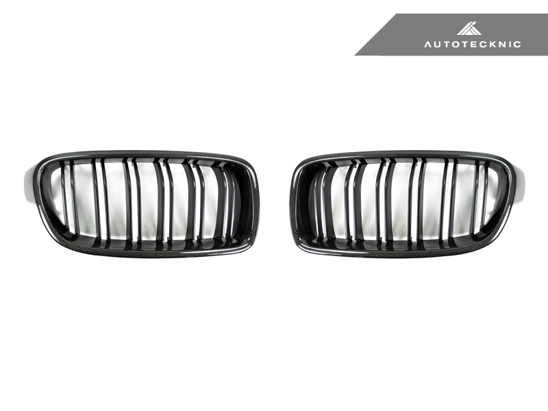 AutoTecknic Dual-Slats Carbon Front Grille Set - F30