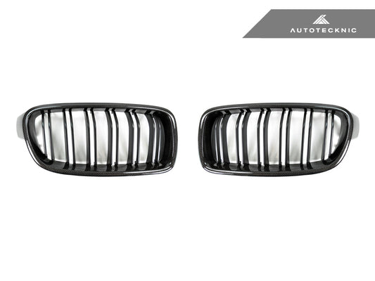 AutoTecknic Dual-Slats Carbon Front Grille Set - F30
