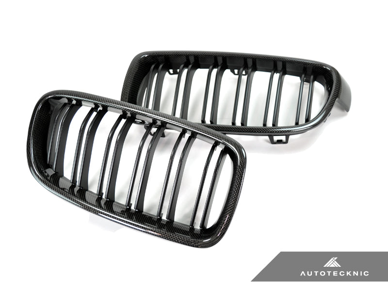 AutoTecknic Dual-Slats Carbon Front Grille Set - F30