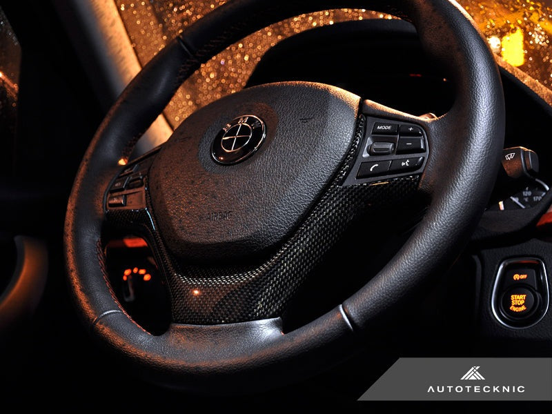 AutoTecknic Carbon Fiber Steering Wheel Trim - F30