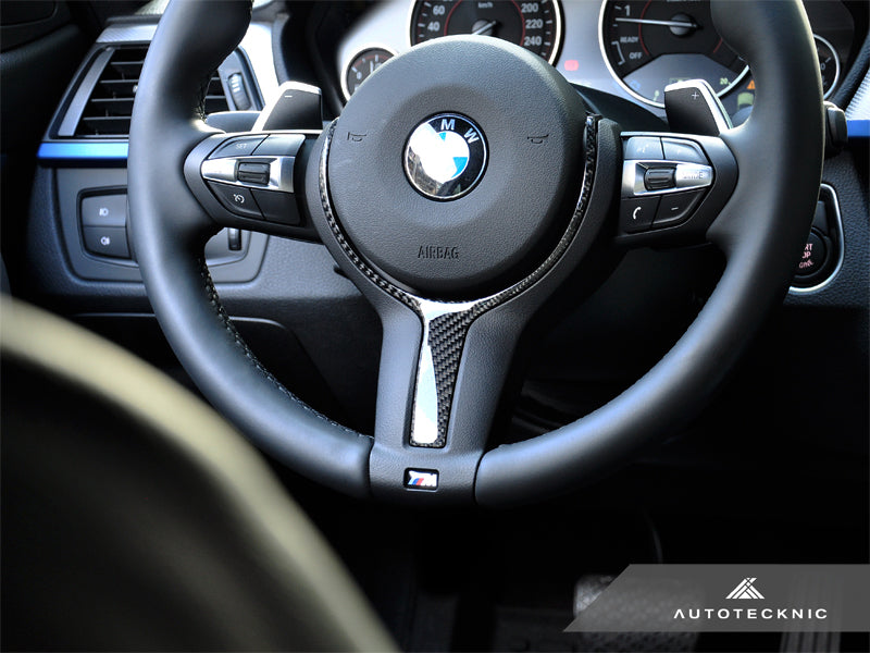 AutoTecknic Carbon Fiber M-Sport Steering Wheel Trim - F30