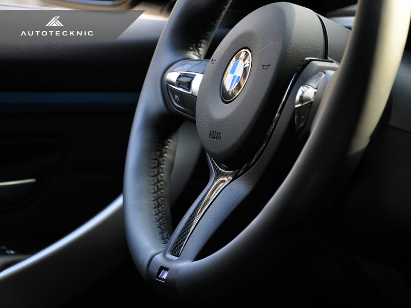 AutoTecknic Carbon Fiber M-Sport Steering Wheel Trim - F30