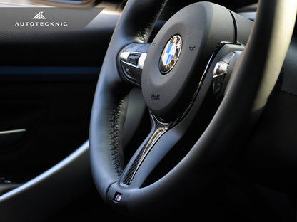 AutoTecknic Carbon Fiber M-Sport Steering Wheel Trim - F30