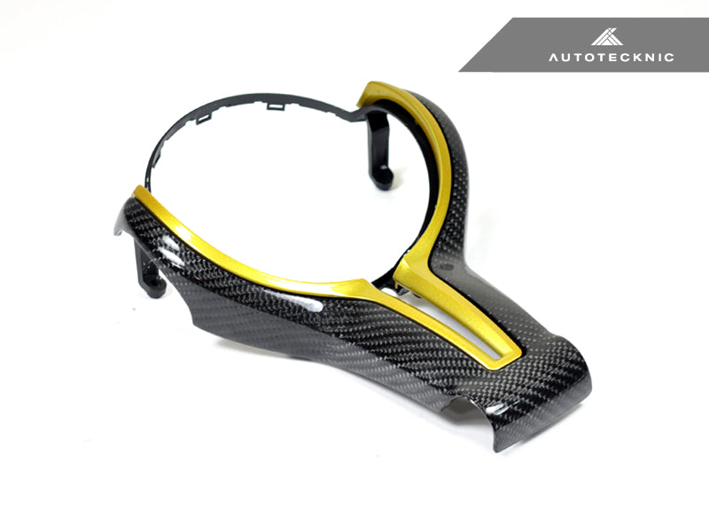 AutoTecknic Carbon Fiber Steering Wheel Trim Cover - F-Chassis M Vehicles