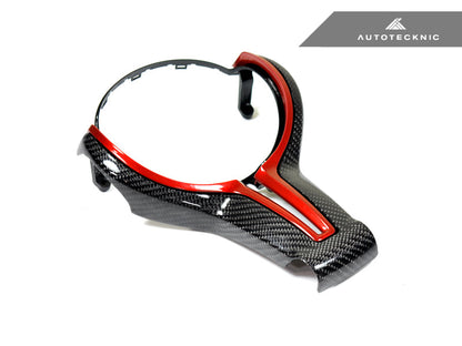 AutoTecknic Carbon Fiber Steering Wheel Trim Cover - F-Chassis M Vehicles
