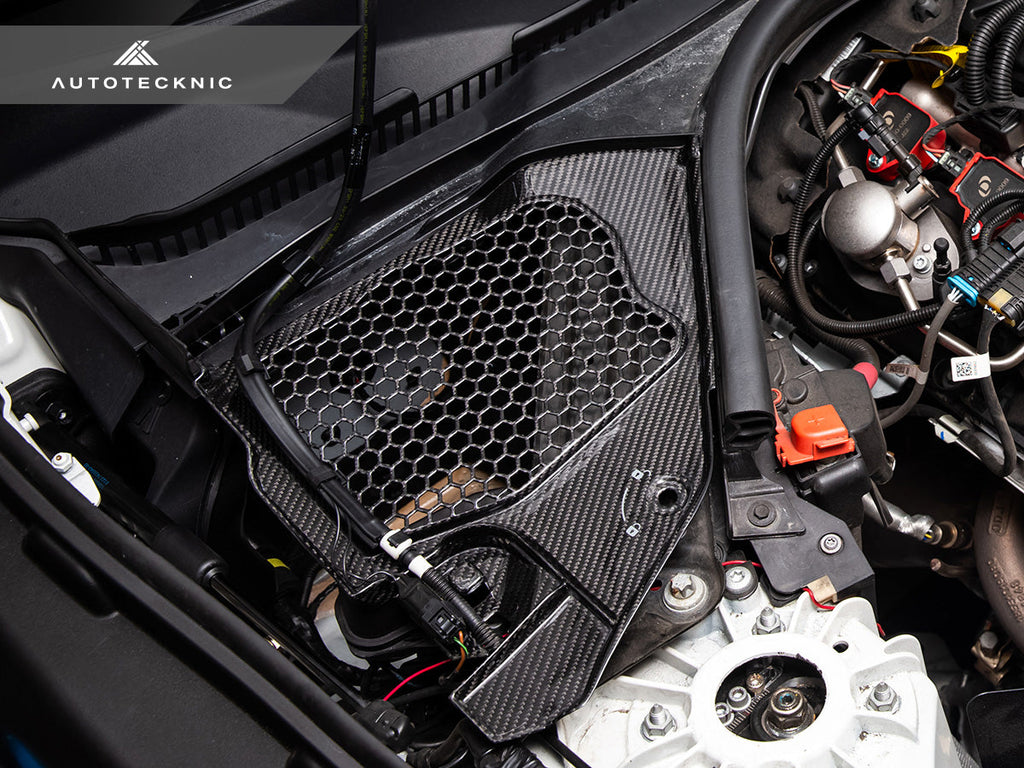 AutoTecknic Dry Carbon Engine Cowl Panel Trim Set - Toyota A90 Supra 2020-Up