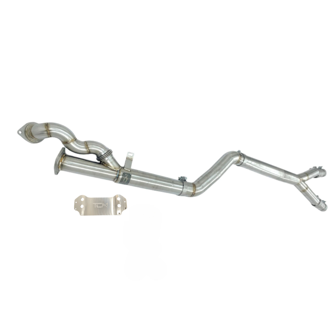 TCM S-Type Single 3.5" Midpipe w/Brace BMW M3 | M4 G80 G82 G83 S58 | House of Apex - House of Apex