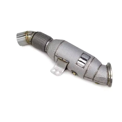 High Flow T304 Stainless Exhaust Downpipe for Toyota Supra A90 and BMW G20 M340i