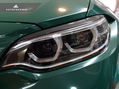 AutoTecknic Carbon Fiber Headlight Trim Set - F87 M2/ M2 Competition
