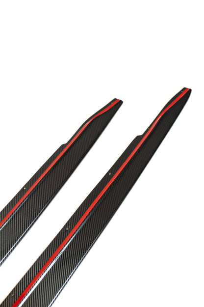 G8X Dry Carbon Fiber Side Skirt Extensions