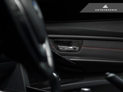 AutoTecknic Dry Carbon Interior Door Handle Trim Set - BMW F-Chassis