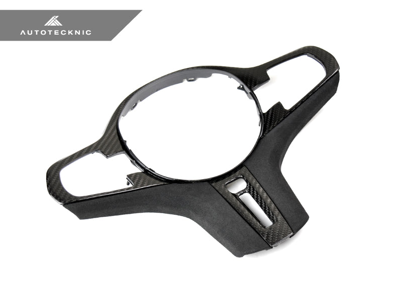 AutoTecknic Carbon Alcantara Steering Wheel Trim - BMW F90 M5 2018-2019