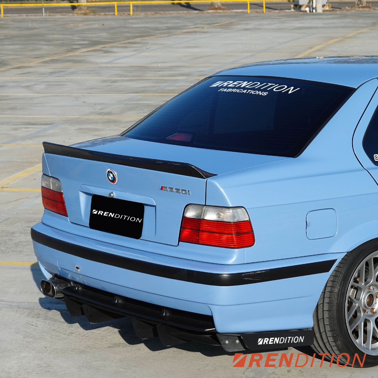 BMW E36 CARBON FIBER DUCKTAIL / REAR SPOILER KIT / REAR WING