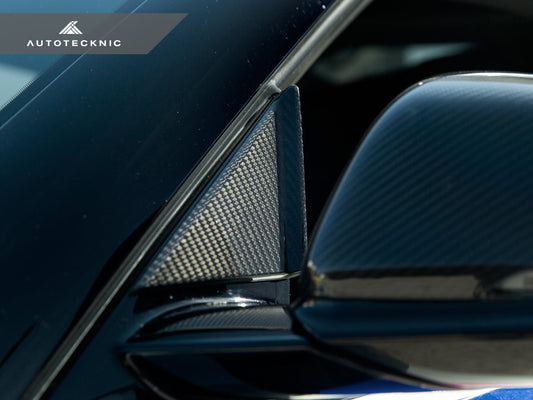 AutoTecknic Version III Dry Carbon Side Mirror Wind Deflector Set - A90 Supra