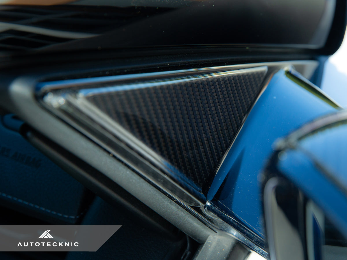 AutoTecknic Version III Dry Carbon Side Mirror Wind Deflector Set - A90 Supra
