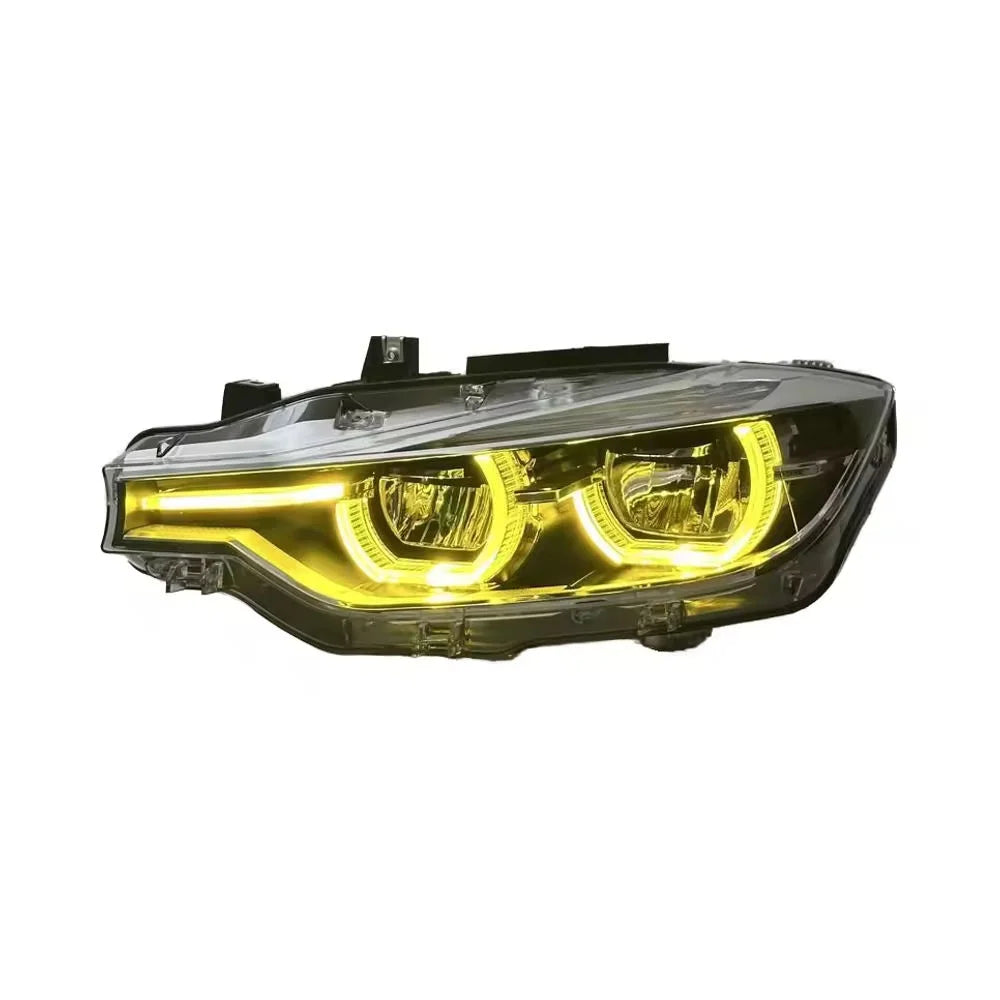 BMW 3 Series F30 LED Headlight Assembly with Triple-Color DRL (Amber / White / Yellow) & High / Low Beam 2012 - 2018