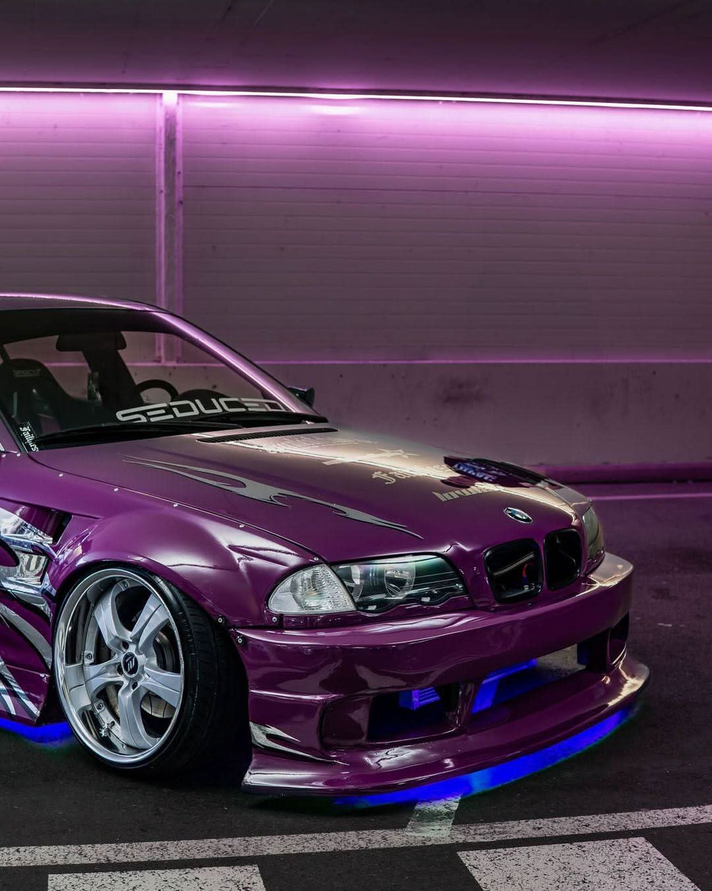 BMW 3-Series E46 Sedan Full Over Fender Kit with Vented Front Fenders - ABS OR Fiberglass