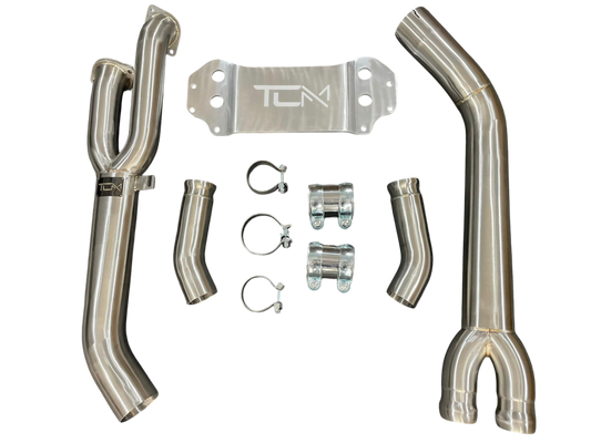 TCM 3.5" Single Midpipe w/Brace BMW M3 | M4 G80 G82 G83 S58 | House of Apex - House of Apex