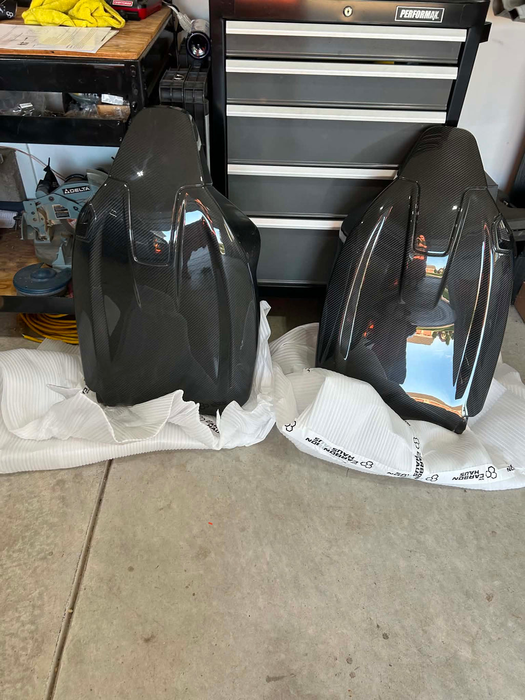 G8X Dry Carbon Fiber Seat Back Replacement Set