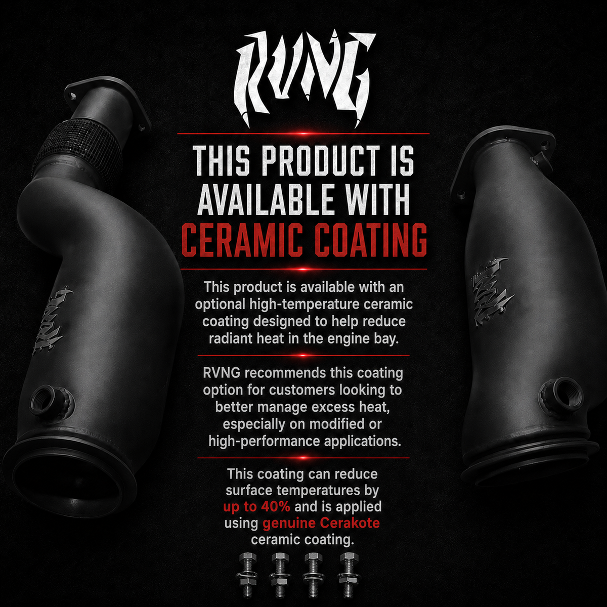Rvng (F90,F91,F92,F93) M5 & M8 S63 XL Flow Series 3.5” inlet Downpipes