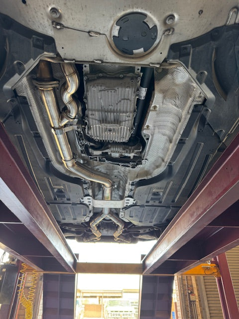TCM S-Type Single 3.5" Midpipe w/Brace BMW M3 | M4 G80 G82 G83 S58 | House of Apex - House of Apex