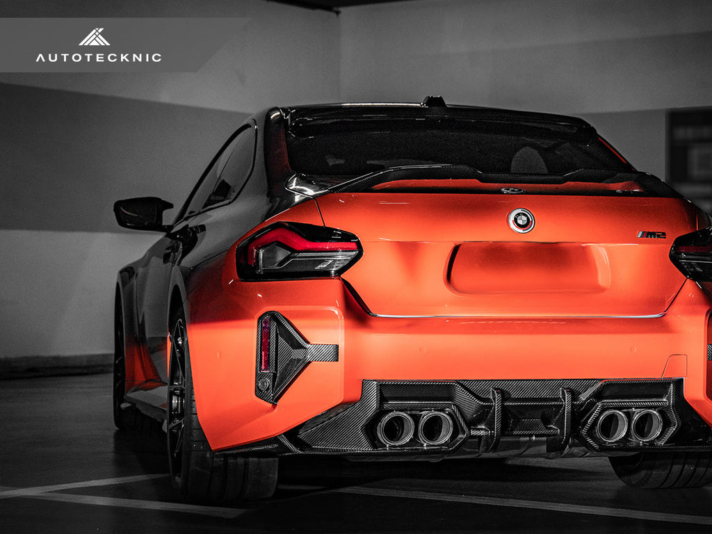 AutoTecknic Dry Carbon Rear Bumper Reflector Trim Set - G87 M2