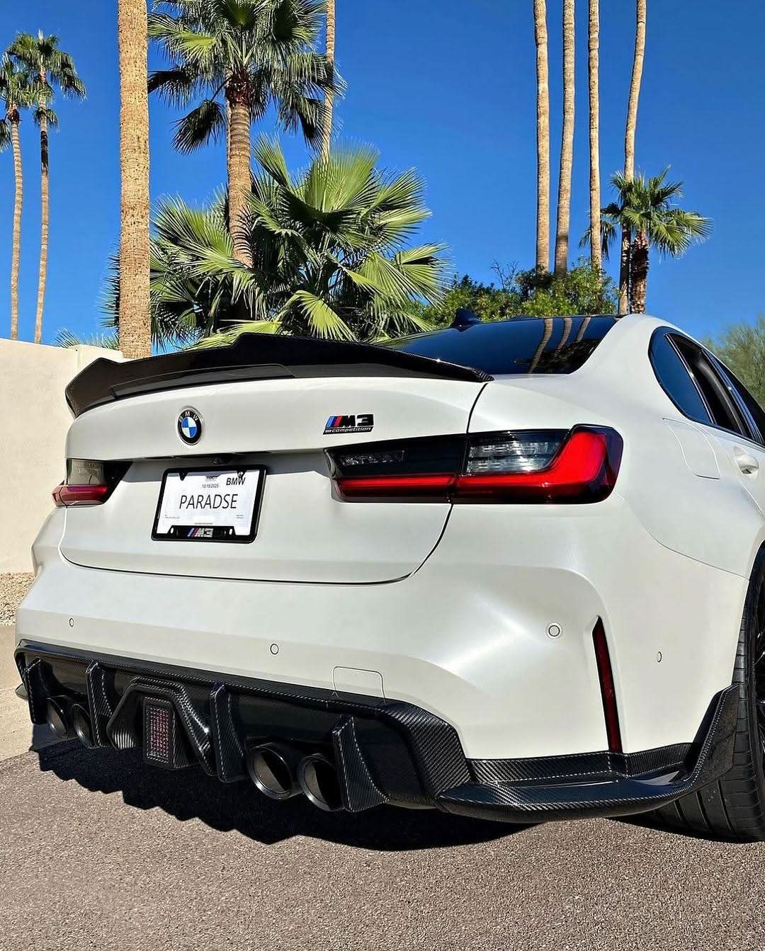 BMW 3 Series G20 G28/G80 M3 PSM Style Carbon Fiber Trunk Spoiler (2019 - 2024)