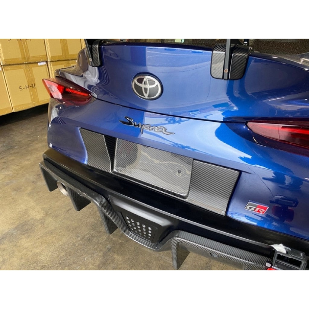 Carbon Fiber Toyota Supra A90 License Plate Backing 2020-2023 | House of Apex - House of Apex