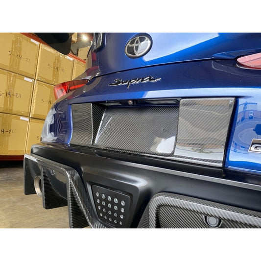 Carbon Fiber Toyota Supra A90 License Plate Backing 2020-2023 | House of Apex - House of Apex