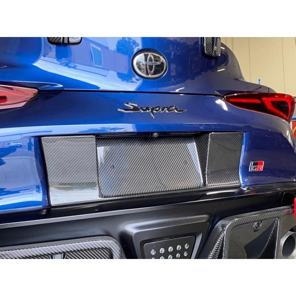 Carbon Fiber Toyota Supra A90 License Plate Backing 2020-2023 | House of Apex - House of Apex