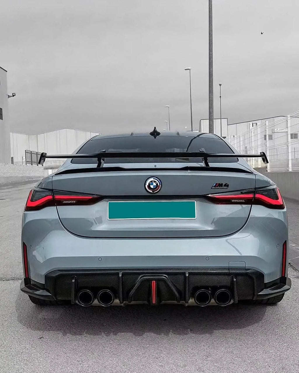 BMW 3 Series G80 M3 G82 G83 M4 Carbon Fiber Rear Diffuser with LED Lights (2019 - 2024)
