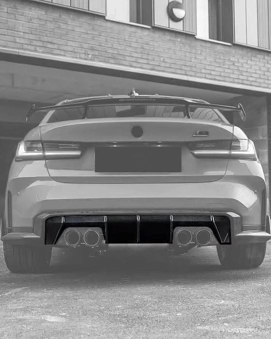 BMW 3 Series G80 M3 G82 G83 M4 Euro Version OE Style Carbon Fiber Rear Diffuser (2019 - 2024)