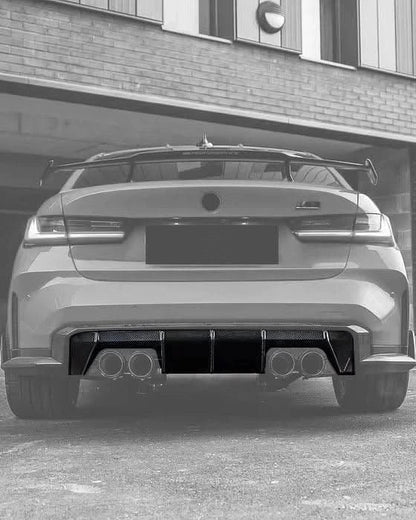 BMW 3 Series G80 M3 G82 G83 M4 Euro Version OE Style Carbon Fiber Rear Diffuser (2019 - 2024)