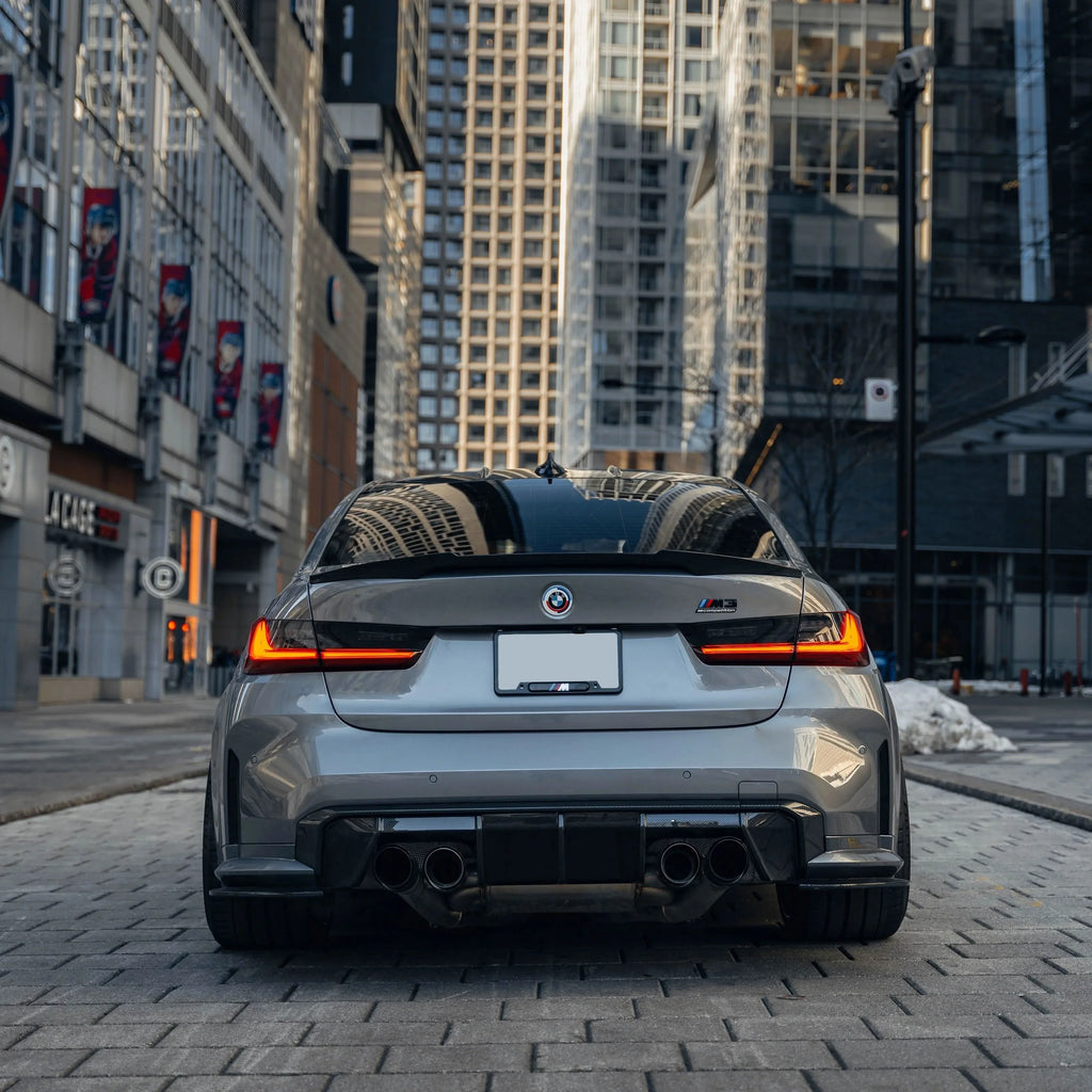 BMW 3 Series G80 M3 G82 G83 M4 Euro Version OE Style Carbon Fiber Rear Diffuser (2019 - 2024)