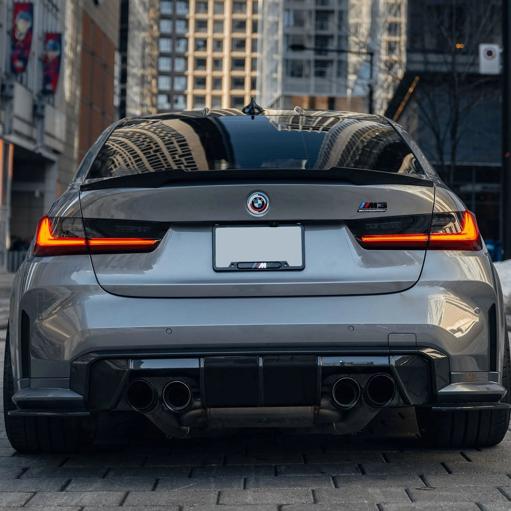 BMW 3 Series G80 M3 G82 G83 M4 Euro Version OE Style Carbon Fiber Rear Diffuser (2019 - 2024)