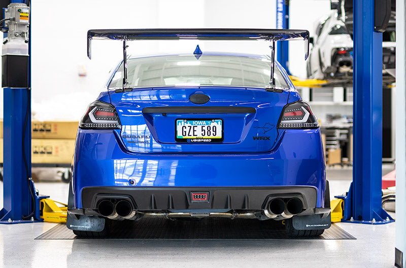 OLM Evolution Tail Lights (Clear Lens, Black Base, White Bar) - 2015-2021 WRX / STI