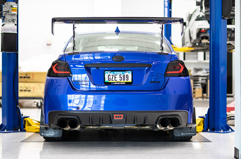 OLM Evolution Tail Lights (Smoked Lens, Black Base, White Bar) - 2015-2021 WRX / STI