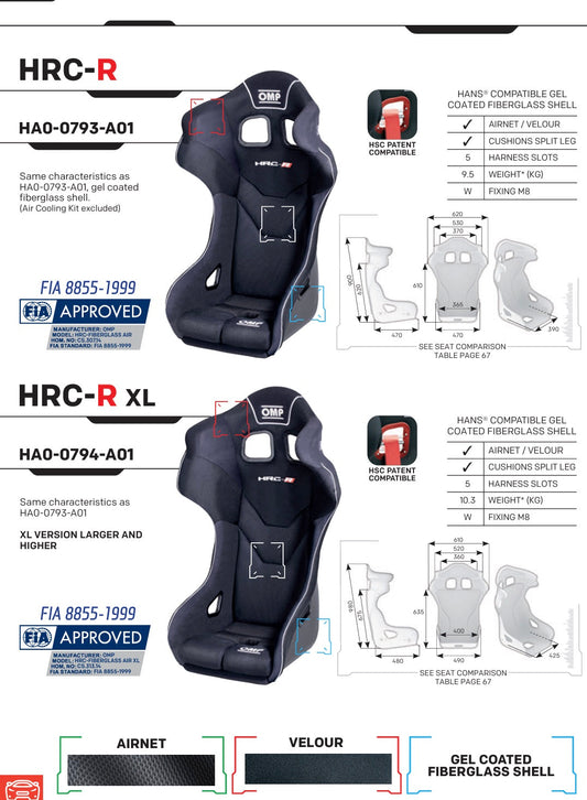 OMP HRC-R Racing Seat
