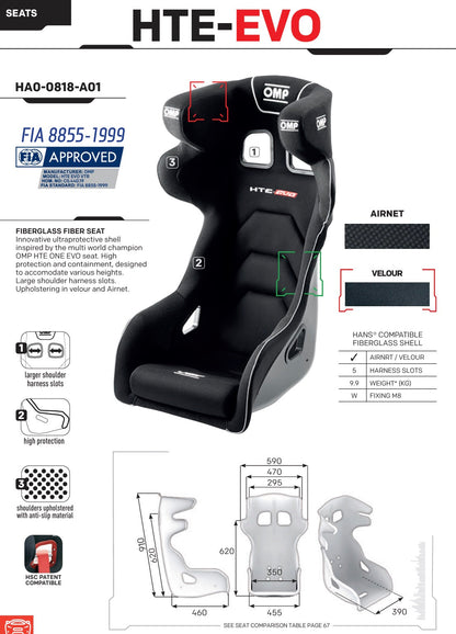 OMP HTE EVO Racing Seat