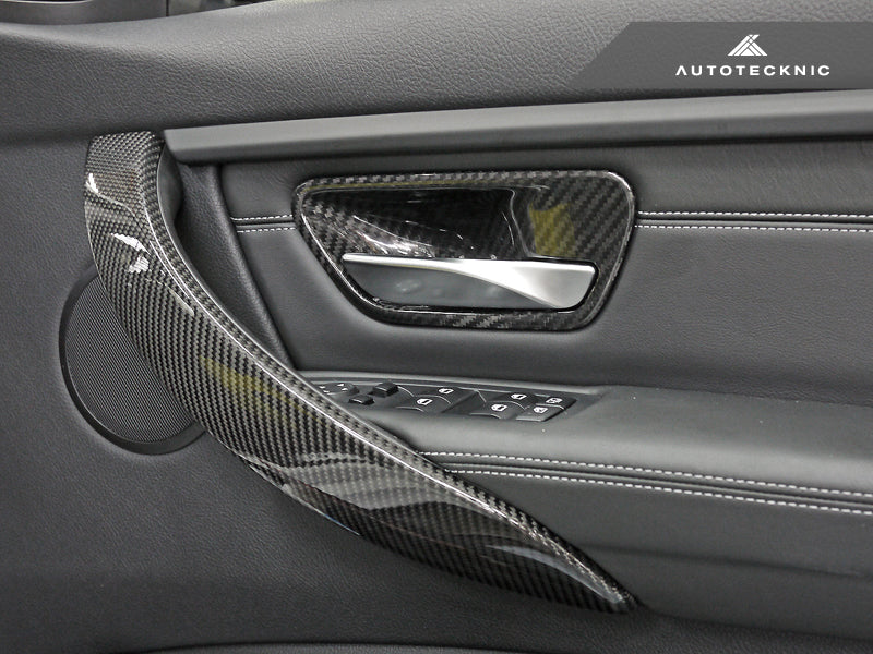 AutoTecknic Carbon Door Grip Handle Trim Set - F30 3-Series
