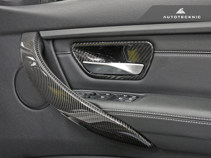 AutoTecknic Carbon Door Grip Handle Trim Set - F30 3-Series